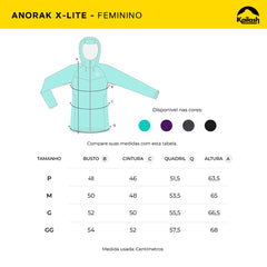 JAQUETA ANORAK ANDES X-LITE IMPERMEÁVEL FEMININO