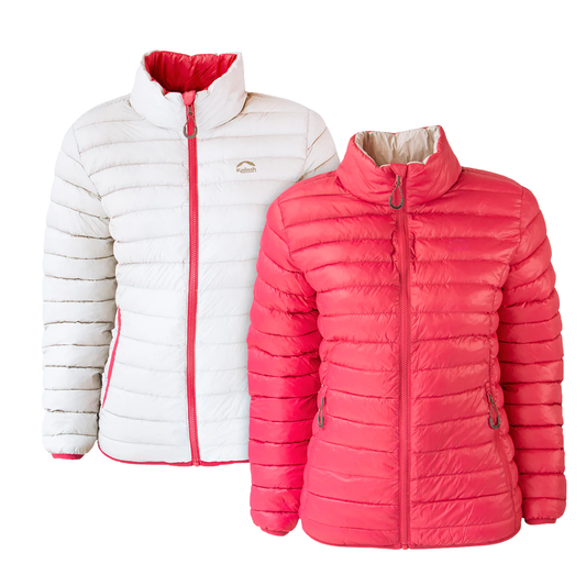 JAQUETA PUFFER DUPLA FACE PLUMA GANSO FEMININO 1200