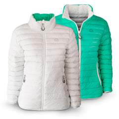JAQUETA PUFFER DUPLA FACE PLUMA GANSO FEMININO