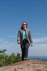 JAQUETA PUFFER DUPLA FACE PLUMA GANSO FEMININO