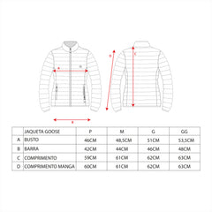 JAQUETA PUFFER DUPLA FACE PLUMA GANSO FEMININO - Kailash