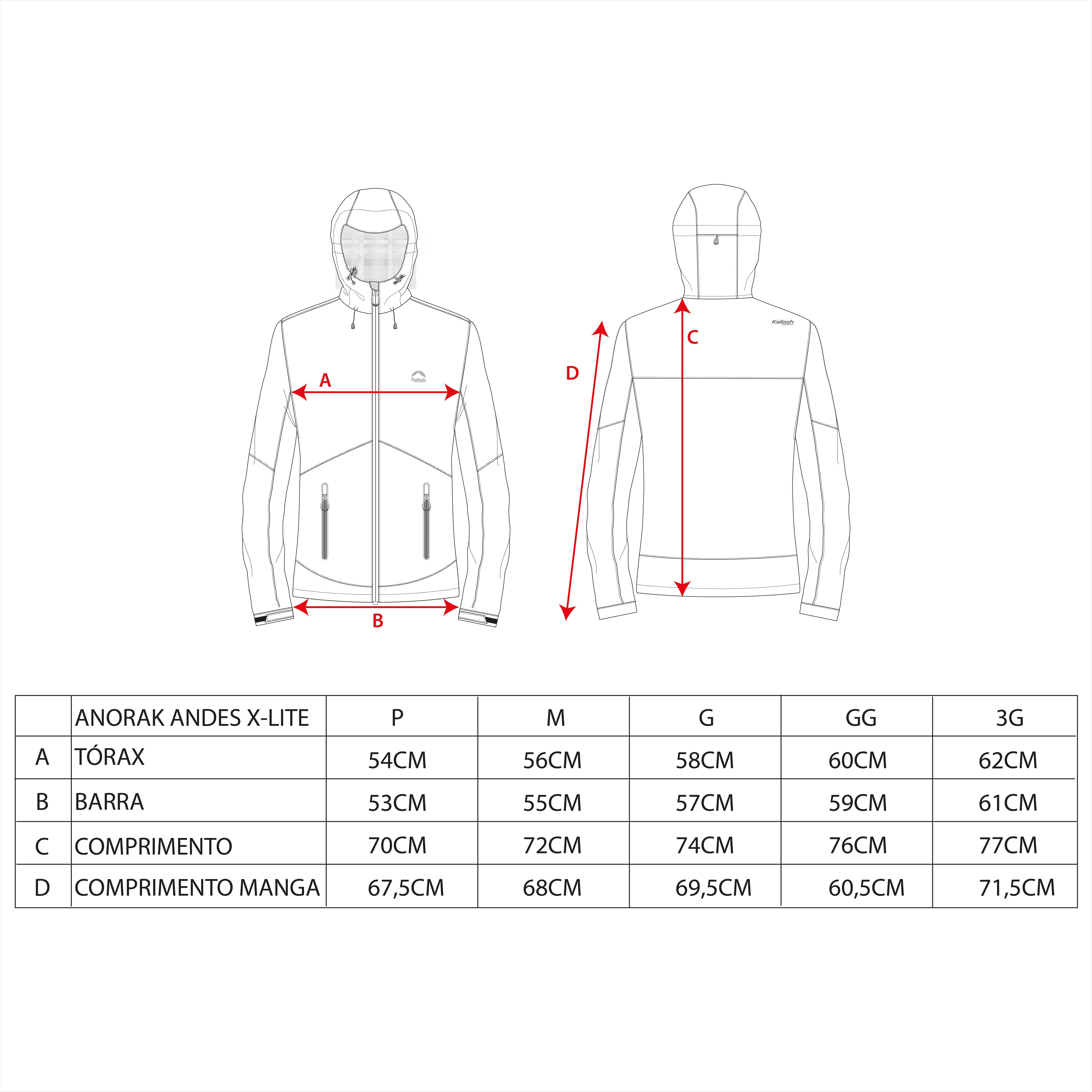 JAQUETA ANORAK ANDES X-LITE IMPERMEÁVEL MASCULINO - Kailash