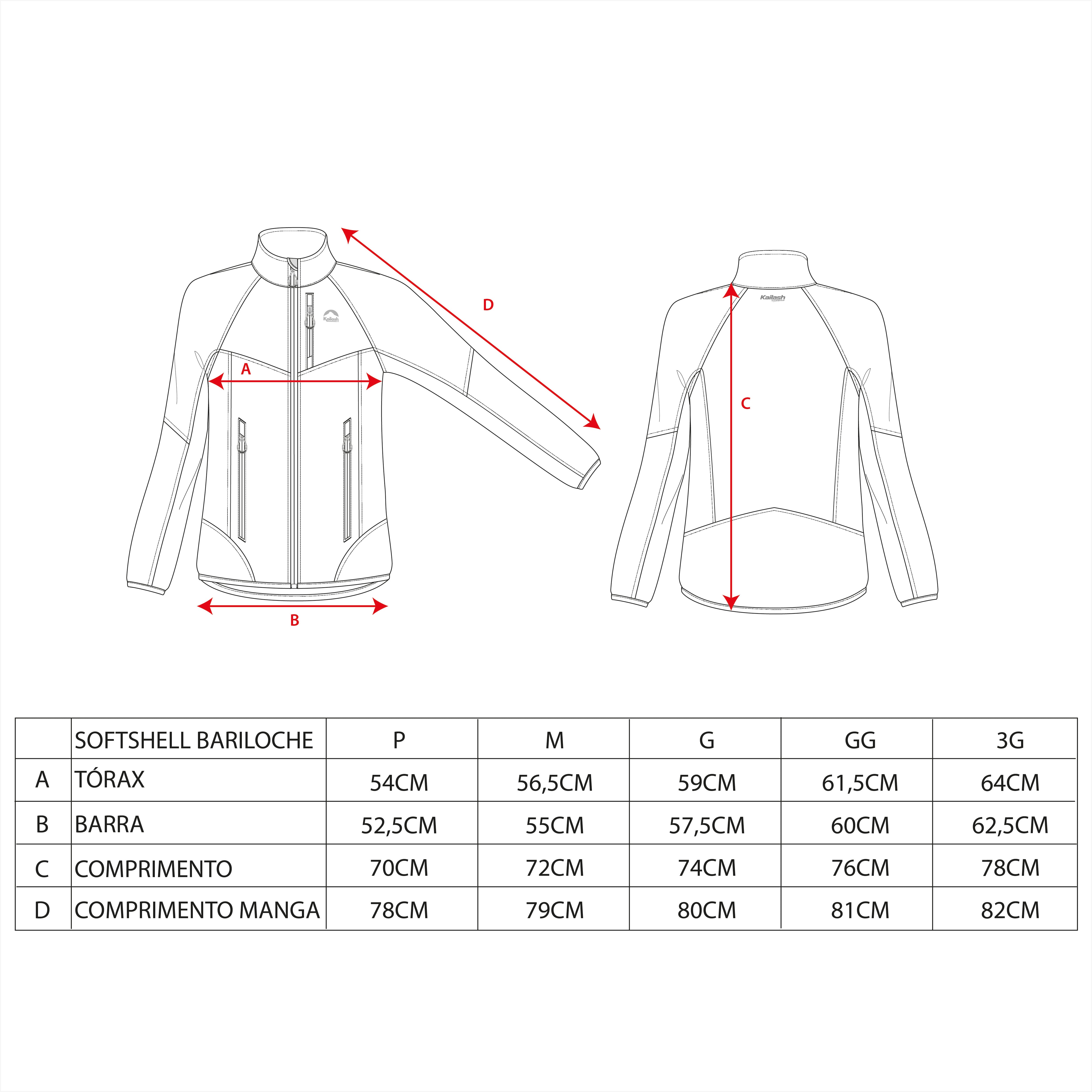 JAQUETA SOFTSHELL BARILOCHE MASCULINO - Kailash